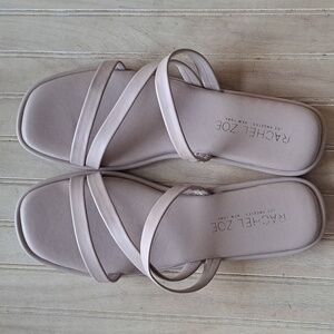 RACHEL ZOE Treat Women's Muted Purple Lavender Strappy Square Toe Sandals
